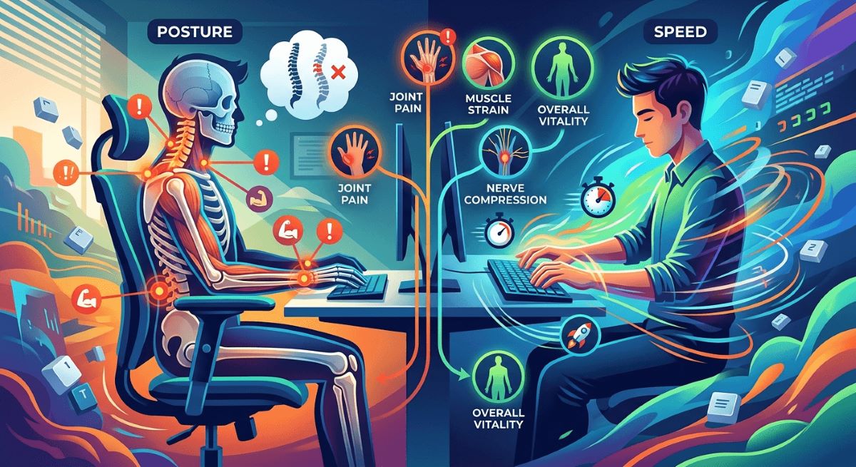 How Your Typing Posture and Speed Affect Long-Term Physical Health